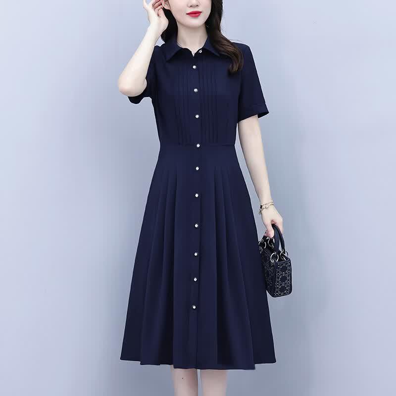 Aige Matte Triacetate Polo A-Line Dress