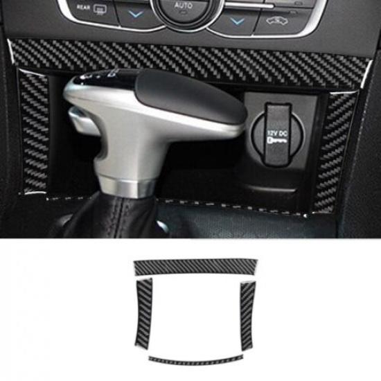 4Pcs Carbon Fiber Console Storage Box Panel Cover For Dodge Charger 2015-