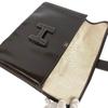 Hermes H Logo Vintage Jige PM Bag Document Bag Flap Clutch Bag Dark Brown
