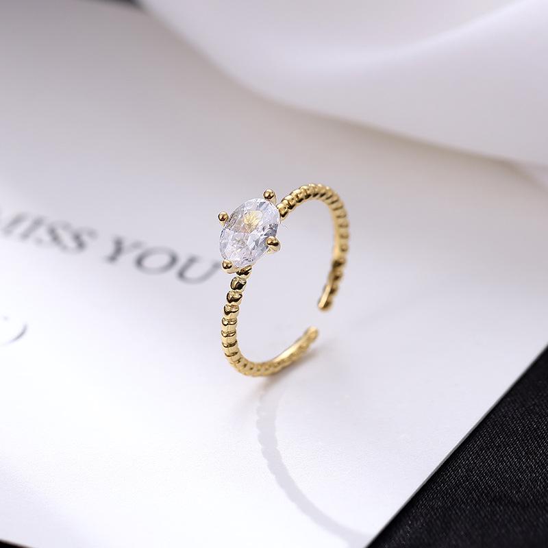 

Banyan Tree S925 Silver Geometric Zircon Adjustable Open Ring Adjustable