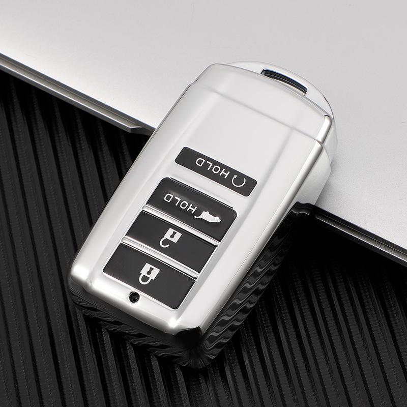 

Чехол для ключа Honda Acura RDX RLX MDX CDX с золотой окантовкой - Подходит для моделей TLX-L NSX PE Bag Packing серебряный