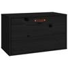 VidaXL Wall Cabinet Black 60x30x35 Cm Solid Pine Wood 818354