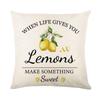 New Spring and Summer Pillow Cases Linen Yellow Lemon Truck Print Home Pillow Cushion Combination