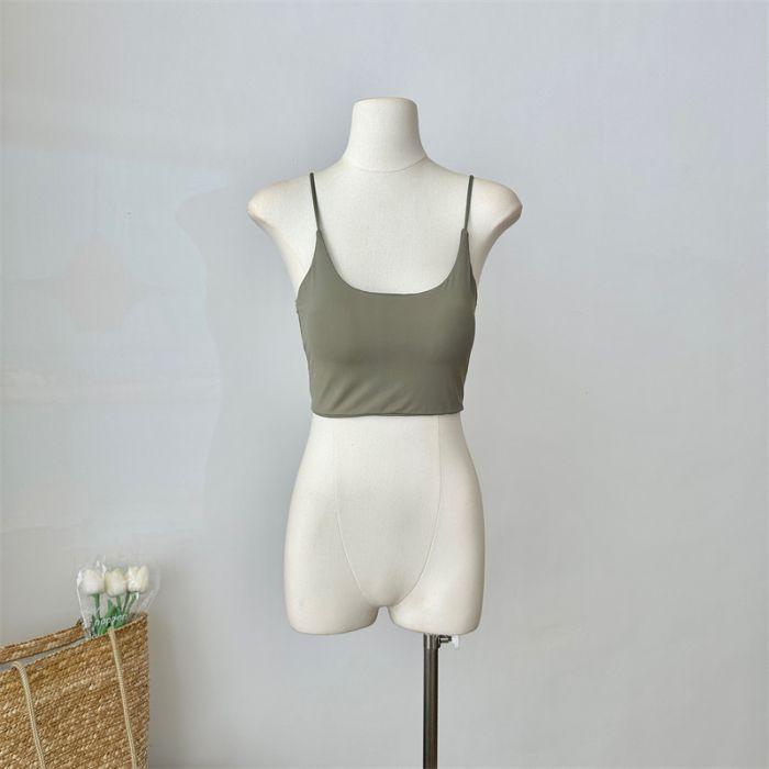 

Новая летняя удобная женская жилетка на подтяжках с внутренней частью в виде накладки на грудь и универсальной базовой рубашкой без рукавов One Size