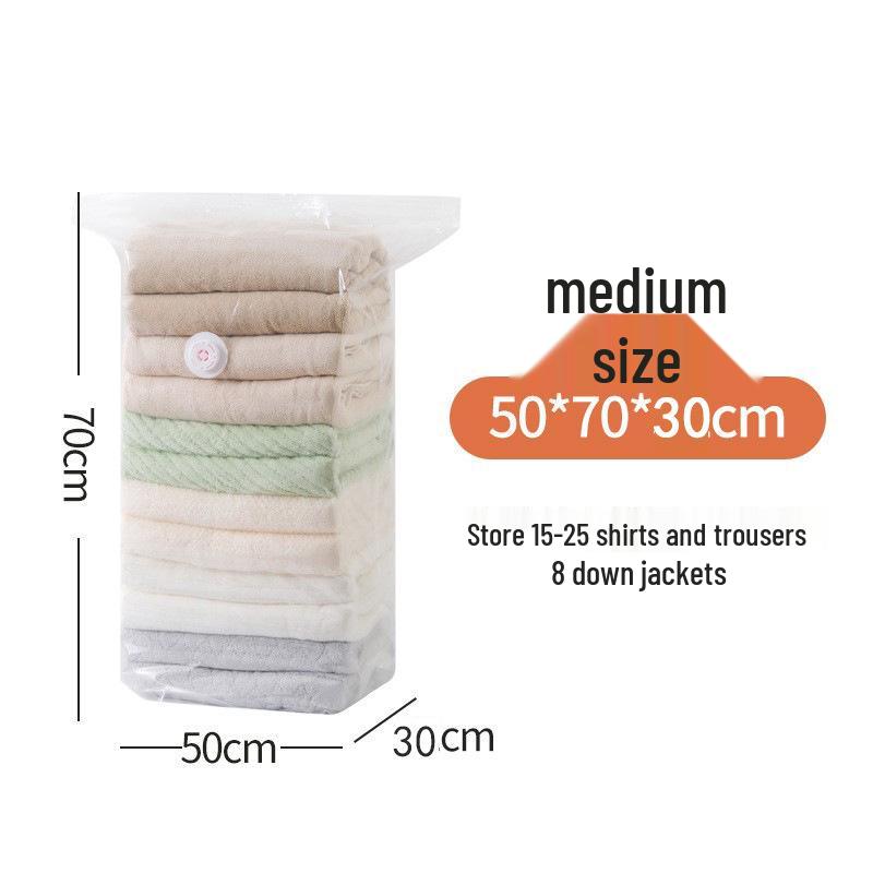 3D Vacuum Compression Bag for Clothes & Quilts - No Pump Needed