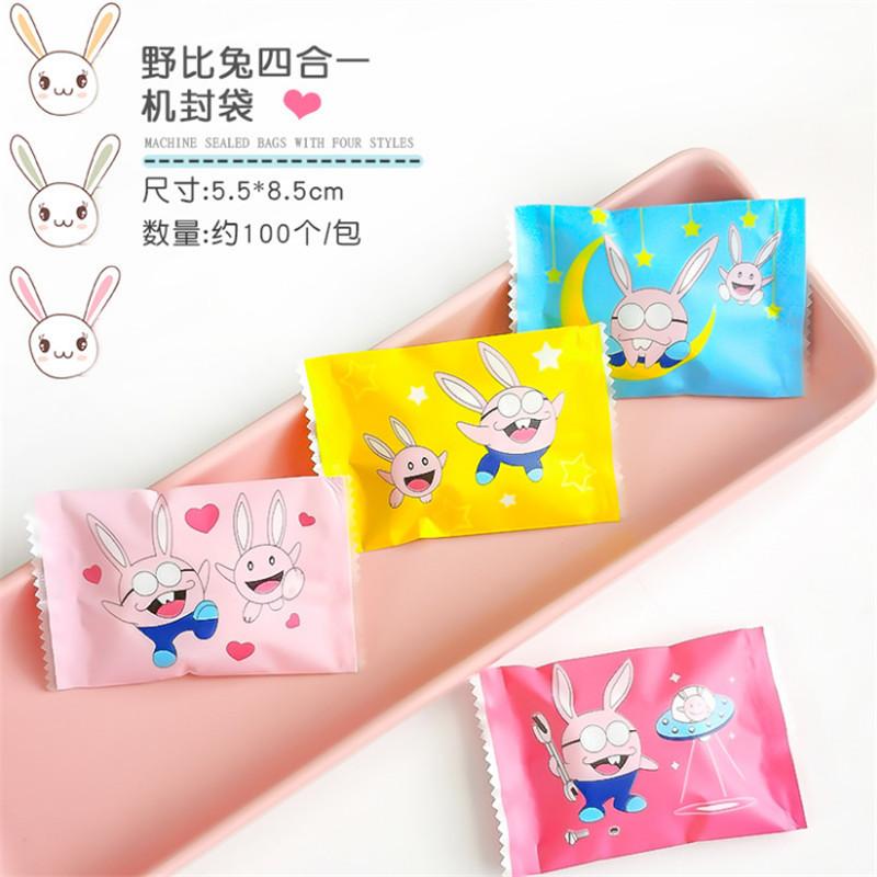 100 Stück 5,5x8,5cm Kleine Plastik Backverpackung Keks Plätzchen Süßigkeiten Maschinenversiegelt Neujahr Weihnachten Party Geschenktüten