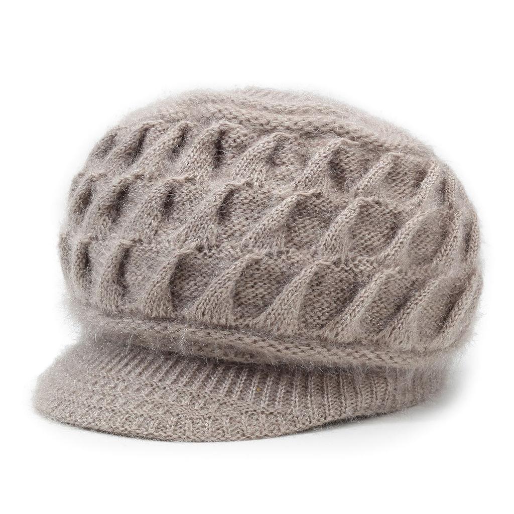 Middle-aged and Elderly Women's Winter Hats Thickened Winter Ear Protectors Fleece Fashion Warm Wool Hats Knitted
