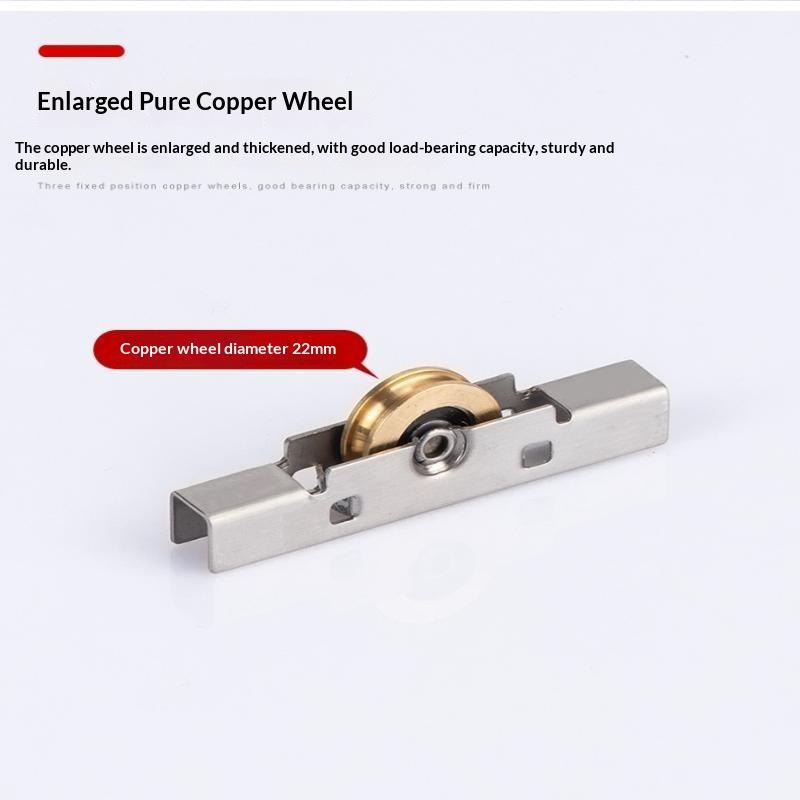 4Pcs Stainless Steel Copper Roller 8Mm Sliding Glass Door And Window Pulley Window Decoration Hardware Accessories