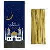 100pcs/set Mubarak Bags Plastic Cookie Candy Bag Ramadan Kareem Decor Islamic Muslim Party Supplies Eid Al-fitr Decor