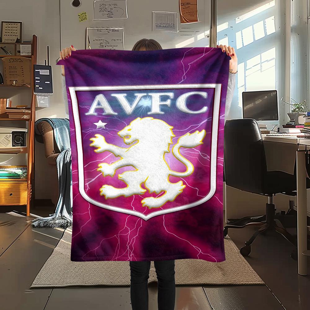 

Aston Villa logo Print FlAannel Blanket, High quality Comfortable for All Seasons, Home Decor, Warmth and Comfort 80cm x 120cm