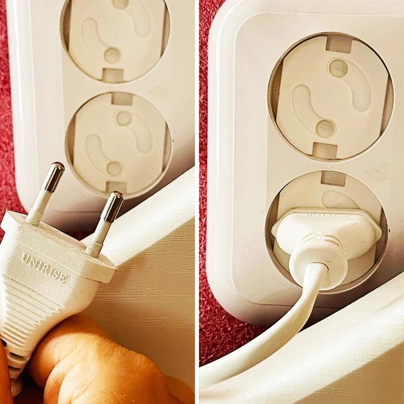 10pcs Baby Safety Child Electric Socket Outlet Plug Protection Security Two Phase Safe Lock Cover Kids Sockets Cover Plugs
