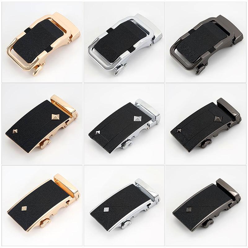 

Men s Frosted Alloy Automatic Buckle Waist Belt - Customizable with Laser Logo