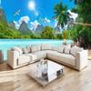 Custom Wallpaper 3D Coconut Tree Landscape Mural Nature Scenery Wall Painting Living Room Bedroom 3D Home Decor