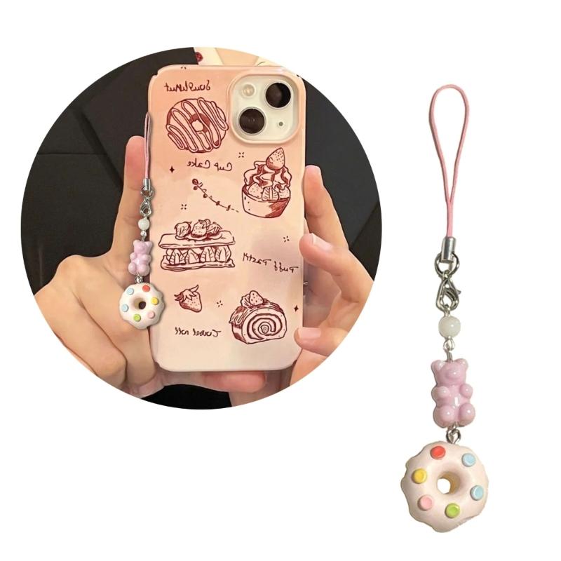 Trendy Core Bag Decoration Lovely Fruit Pendant Keychain Phone Chain Accessory