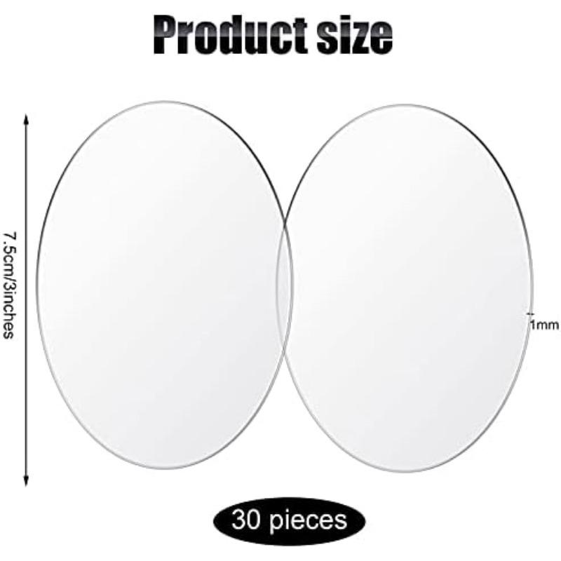 30PCS 3-inch Acrylic Round Blank with Holes, Clear Disc, Round Transparent Acrylic Coaster, Handmade Decorations DIY Art Project Supplies