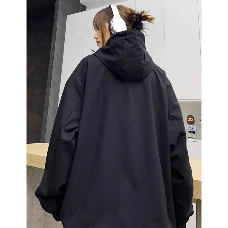 Retro Jacket Work Jacket Women's Loose Versatile Trendy Brand Hooded