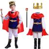 Role Playing Prince Cosplay Dress Suit King Prince Kid Crown Cane Party Costume  Children