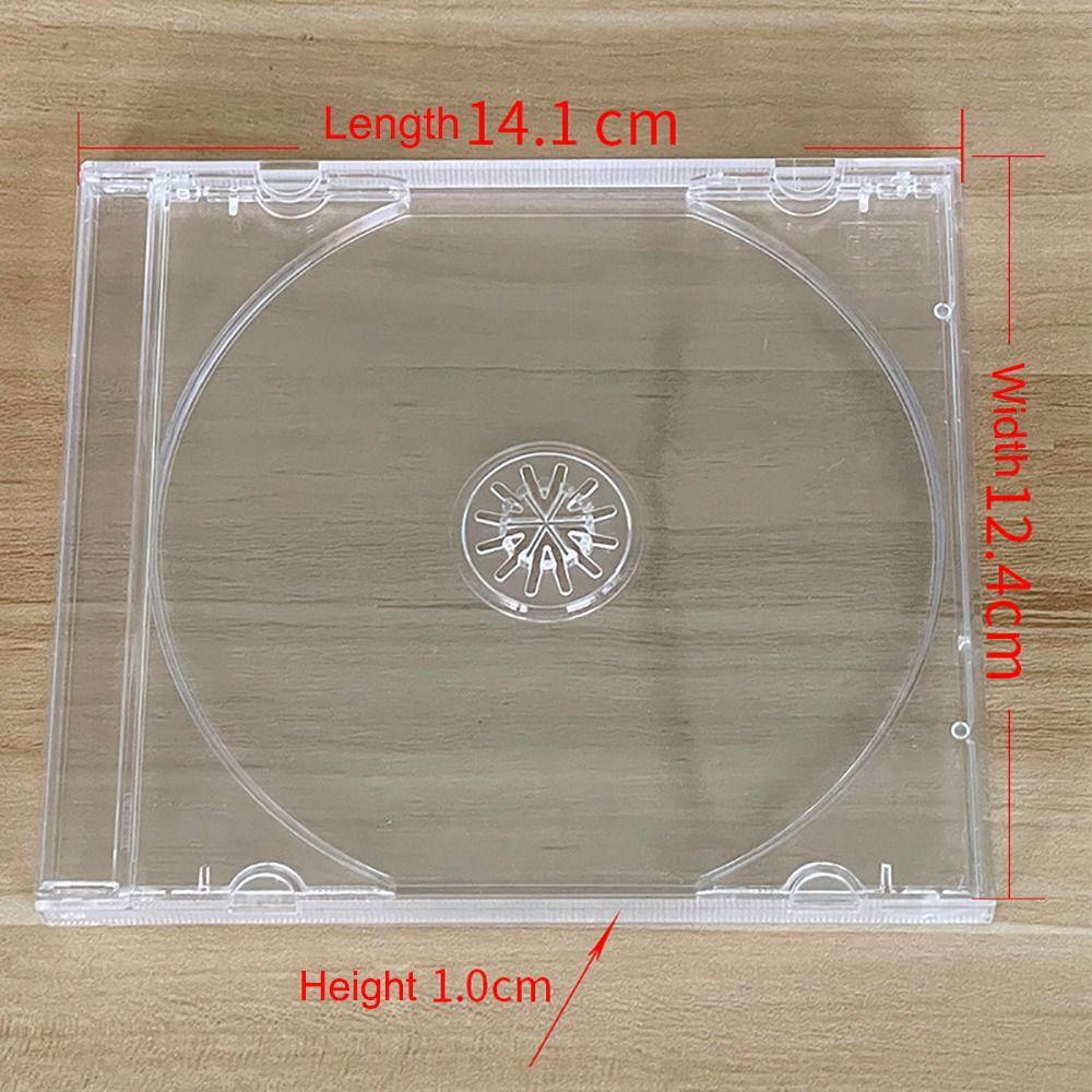 New Transparent CD Box Single Disc Thickened DVD Case Plastic CD Organizer Home Cinema