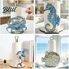Paper Towel Holder Solid Wood Design Style Ocean with Seahorse Vertical Holder Kitchen Roll Stand Durable Wooden Crab Sailboat