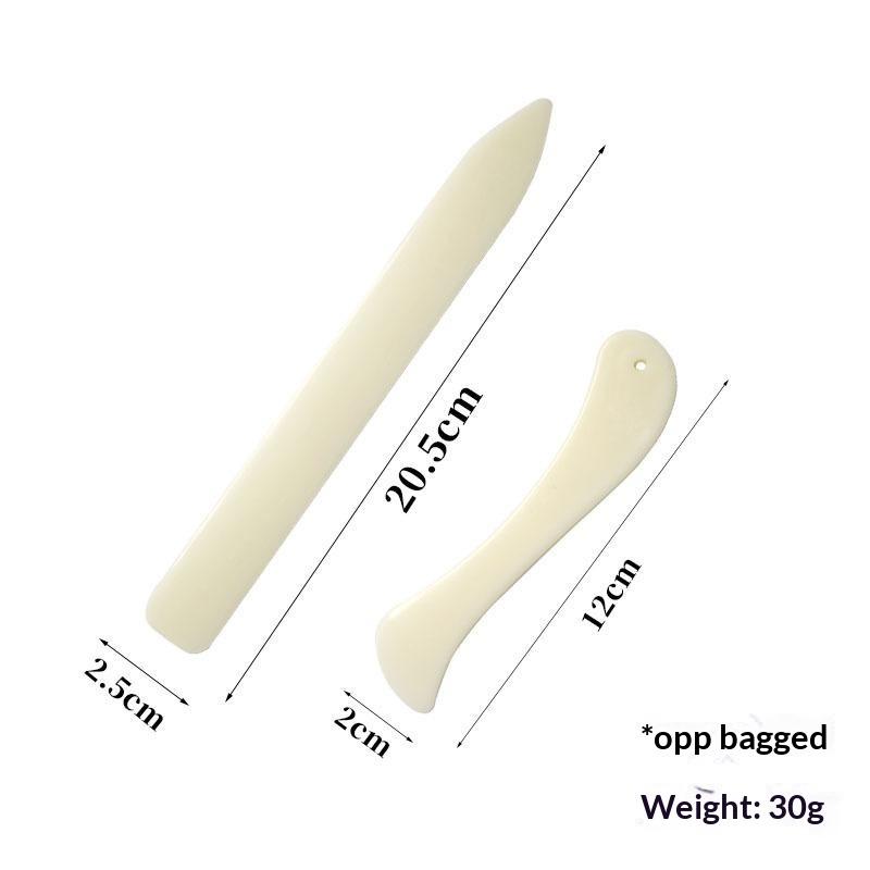 2Pcs Leather Working Tool Bone Folder For Leather Craft Scoring Folding Creasing Edges Paper Plastic Handmade Sewing Tools Part