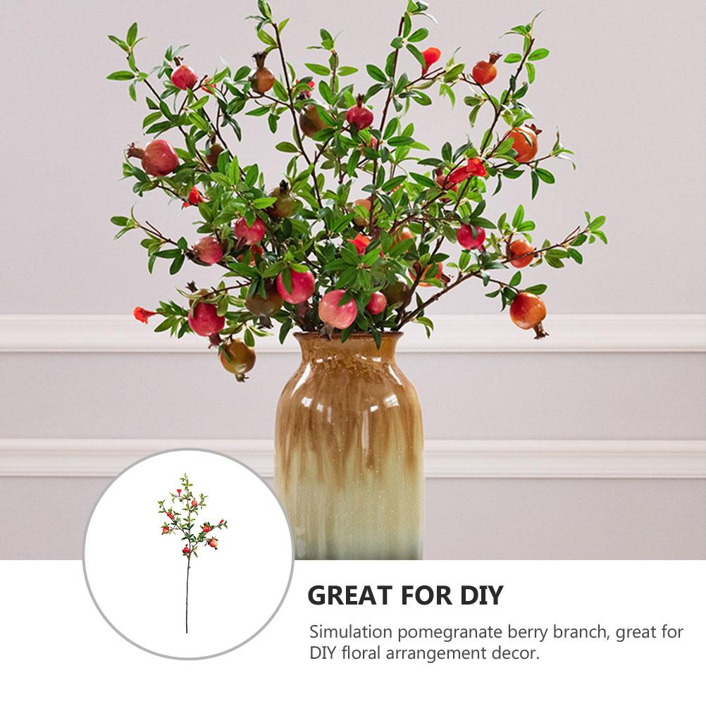 Simulated Pomegranate Fruit Branch Imitated Berry Artificial Branches Decor Realistic Home