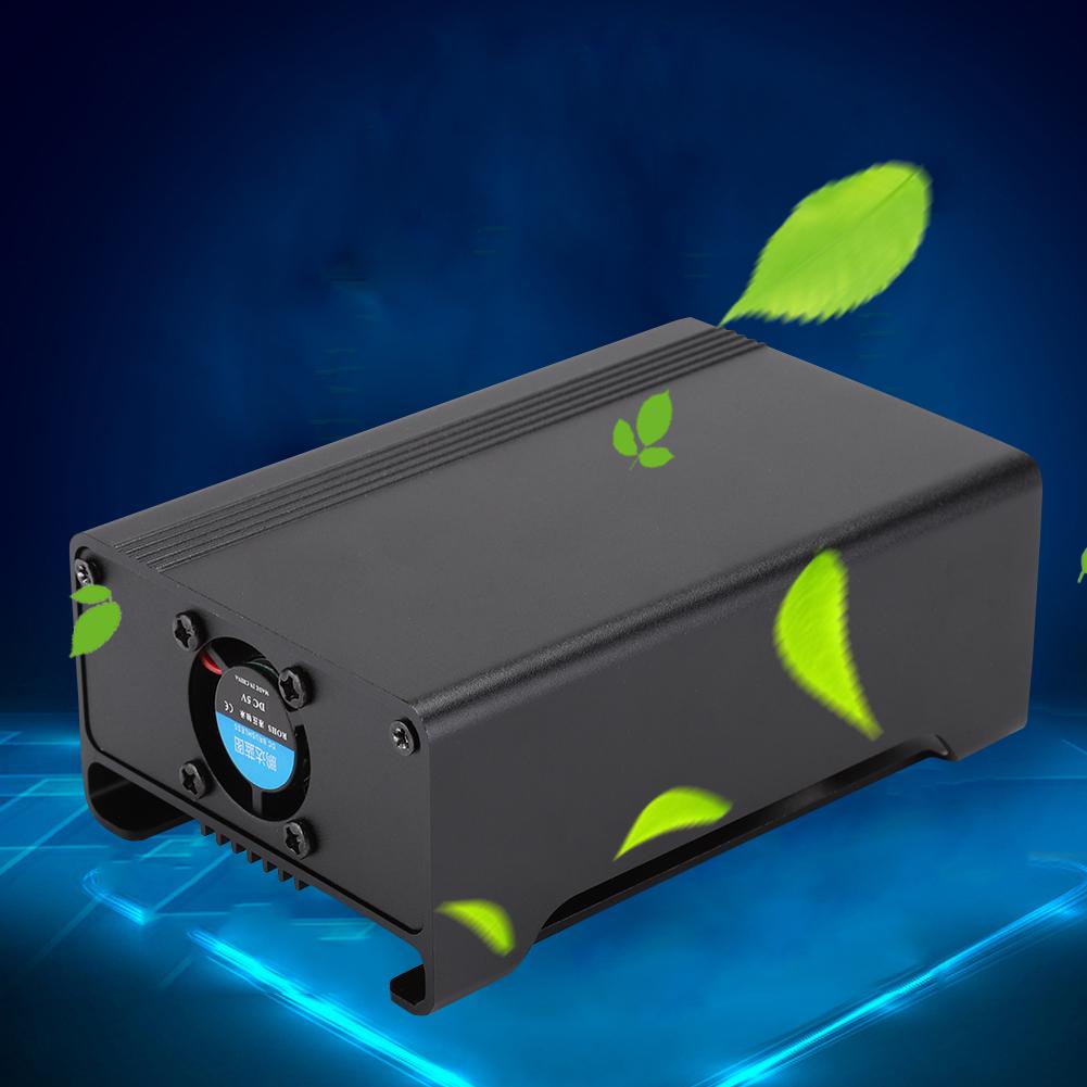 V1 Aluminum Alloy Metal Case with DC 5V Cooling Fan for Raspberry Pi 3 b 2 b RPB +(Black )