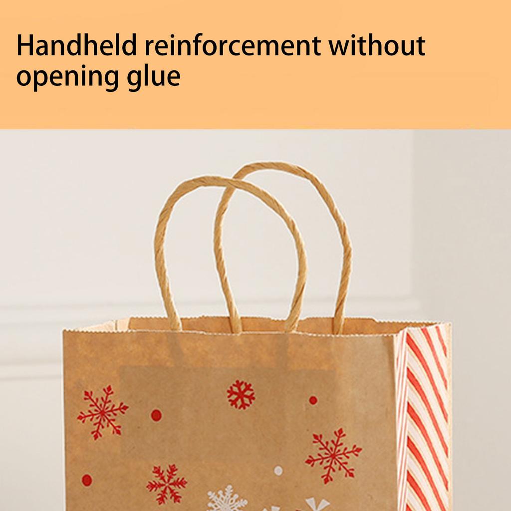 Set of 6 Christmas Gift Bags with Handles Festive Holiday Designs for All Occasions