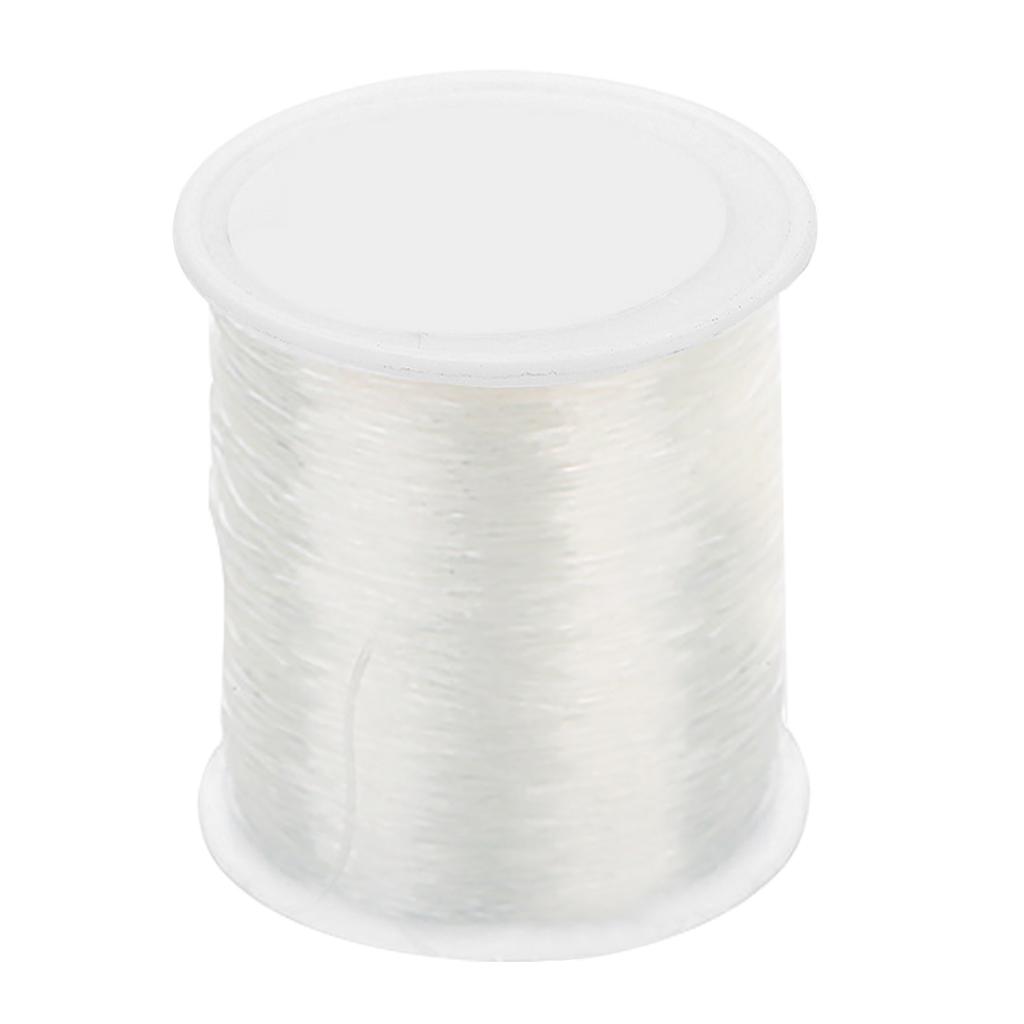 4 Rolls Bead String 109yd Long 0.03in Diameter Elastic Fiber Wear Resistant Bracelet String for