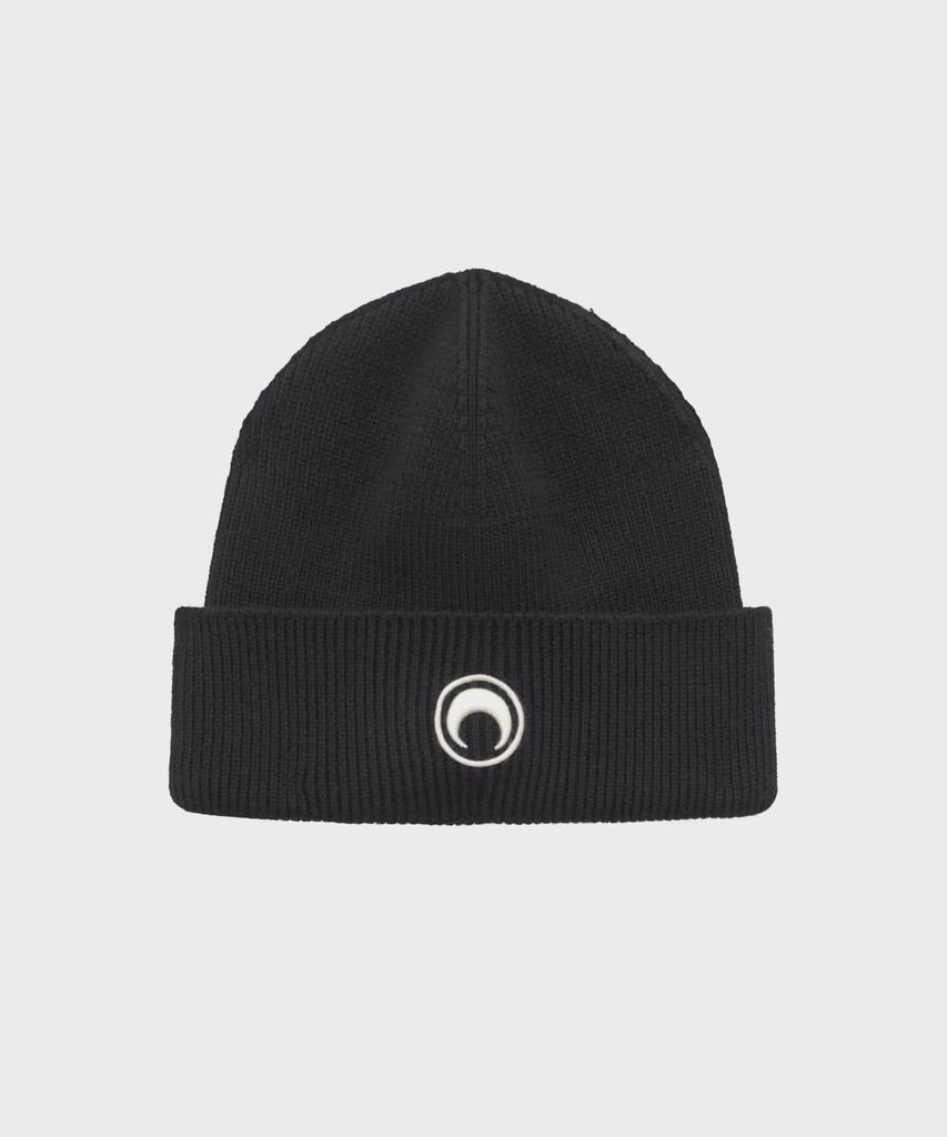 MARINE SERRE (U) Wool Beanie Black Ms Wool Beanie Bk99 Black