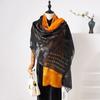 New Style  Thin Chinese Style Jacquard High-end  Versatile Double-sided High-end Silk Scarf