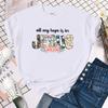 (Premium T-shirt)Funny All My Hope Is In Jesus Letter Printing T-Shirts For Women Summer Tee Shirt Femme Casual Short Sleeve Top
