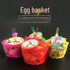 Red Round Small Plastic Egg Basket for Free-Range Eggs