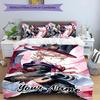 3pcs Genshin Impact5 Cover Set - Personalized Name, HD Printed Bedding with 1 Cover and 2 Pillowcases - Perfect for Home Decor, Easy Care