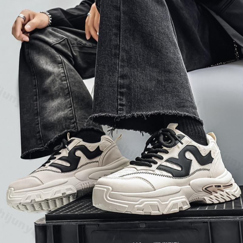 Fashion Niche Design Low Top Casual Thick Soled Sports Shoes for Men 2025 Autumn New Fashion Trend Versatile Comfortable Chunky sneakers