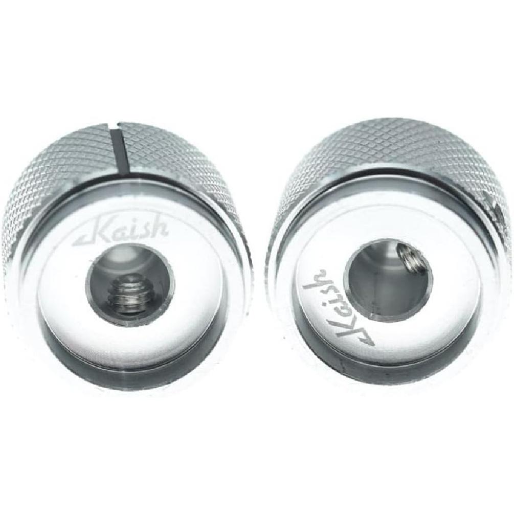 4-Pack 20mm Diam. Set Screw Style Aluminium Potentiometer Knobs 1/4" Universal Pot Control Knobs with Indicator for Guitar/Bass/AMP Amplifier Silver