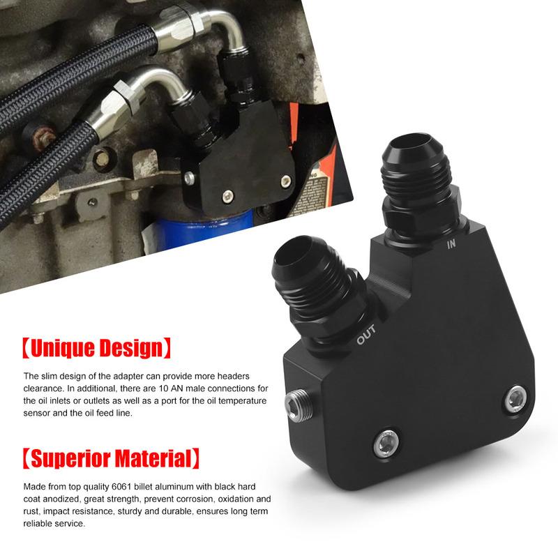 Schwarzer Ölkühlungsadapter für Corvette C5 C6 C7 LS1 LS2 LS3 LS6 LS7 für GM für CK 99-07 BK