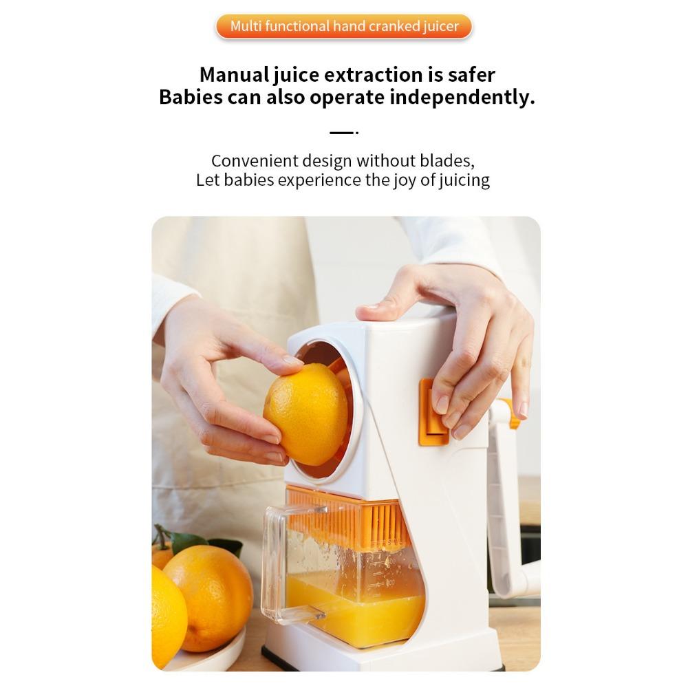 Manual juicer, small household fruit press, convenient hand cranked lemon frying juice cup press