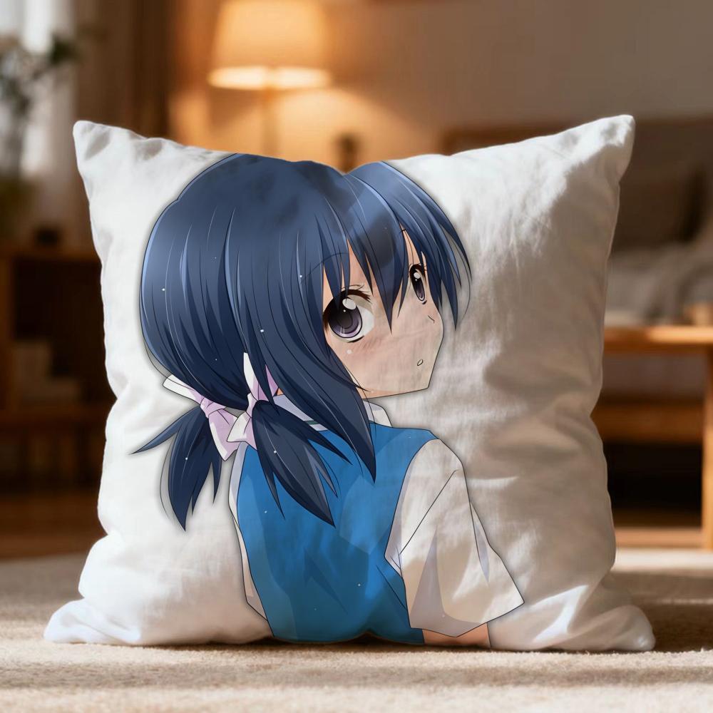 Anime D-Frag Cushion Cover Soft Washable Pillow Case Multi-Scene For Couch Bed Travel Office Use