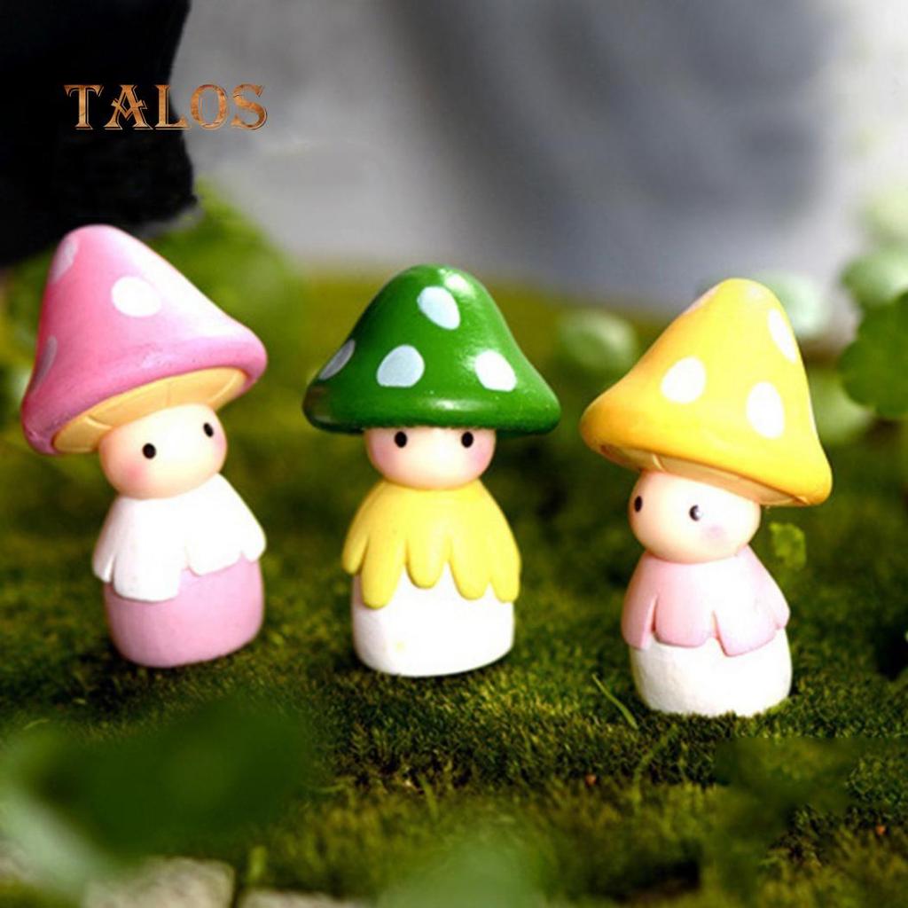 Lovely Mushroom Doll Micro Landscape Bonsai Dollhouse Home Garden Balcony Plant Decoration