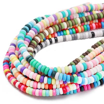 115Pcs Soft Ceramic Beads Clay Flat Bead For DIY Bracelet Necklace Jewelry Making