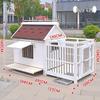 Solid Wood Waterproof Outdoor & Indoor Dog Kennel - Suitable for Large, Medium, and Small Dogs