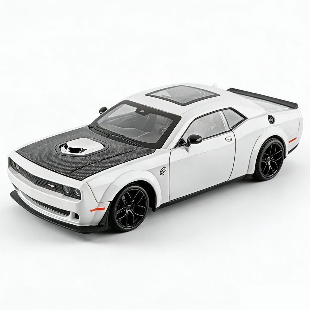Car To 1:18 Hellcat Simulation Alloy Car Model Sound And Light Pull Back Children'S Toy Car