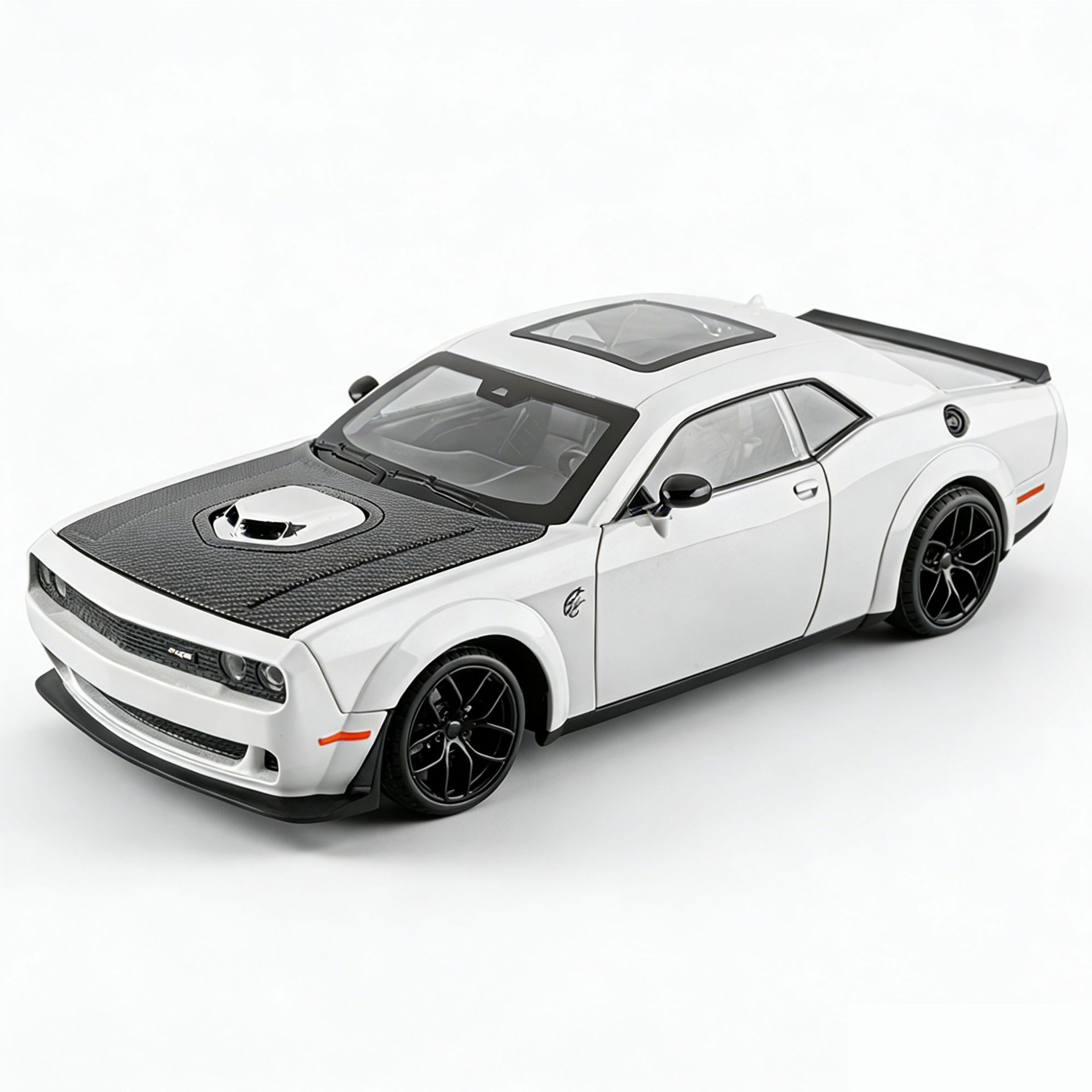 Auto Naar 1:18 Hellcat Simulatie Legering Auto Model Geluid En Licht Pull Back Kinder Speelgoedauto