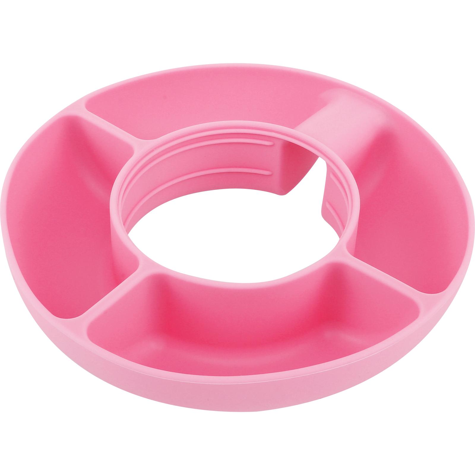 

Snack Ring 4 Compartment Snack Container Safe Silicone Cups Snack Tray Reusable Cups Snack Platters Snack Ring for 40oz Cups розовый