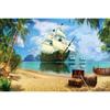 Pirate Treasure World Map Backdrop – Sailing Theme For Boy'S Kids Birthday Party, Photography Studio Decor Banner-Tapestry