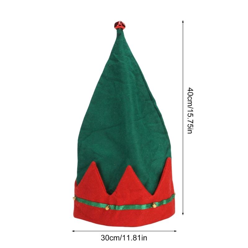 Fröhliche Elfenmütze mit Glöckchen Unisex Beanies Mütze Slouch Weihnachten Kopfbedeckung Baggy Mütze Slouch Beanies Schelmischer Elf