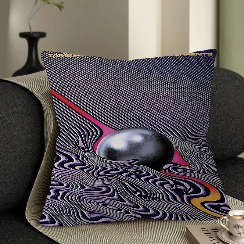 Neue Tame Impala Psychedelische Kissenhülle Kissenbezug Auto Wurfkissenbezug Für Sofa Auto Weihnachtsgeschenk 40x40cm 45x45cm