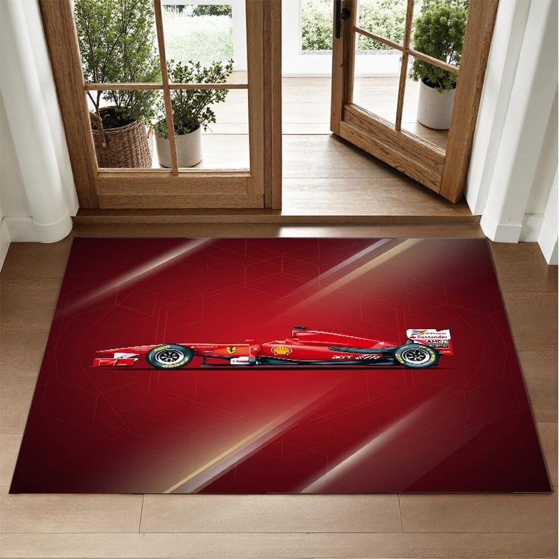 F1 Design Crystal Velvet Rug Soft Decorative Mat for Bedroom Entrance