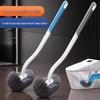 Wall-Mounted Curved Toilet Brush with Long Handle & Soft Bristles for Efficient Bathroom Cleaning