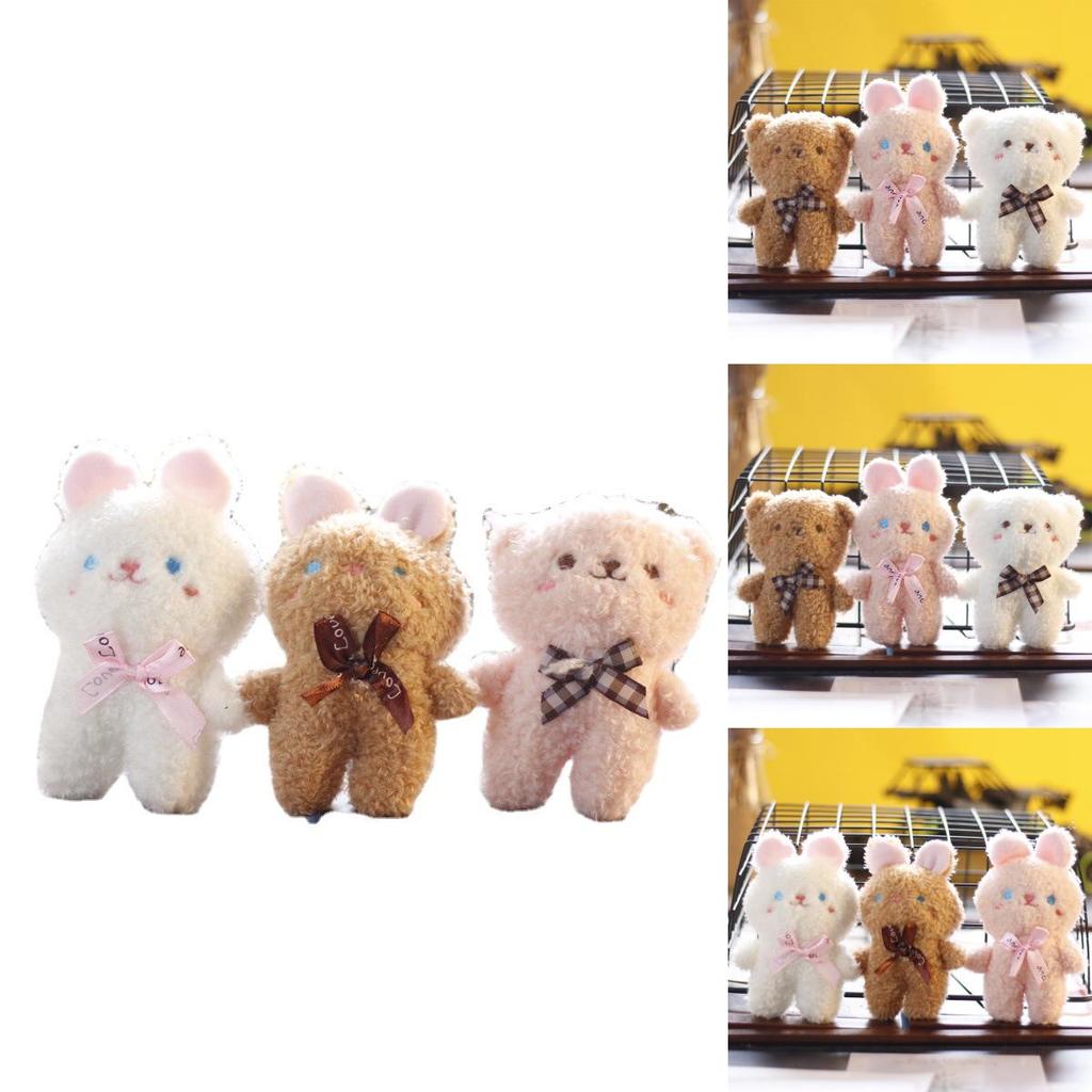 Adorable Teddy Bear Plush Keychain Cute Stuffed Animal Bag Accessory 10cm